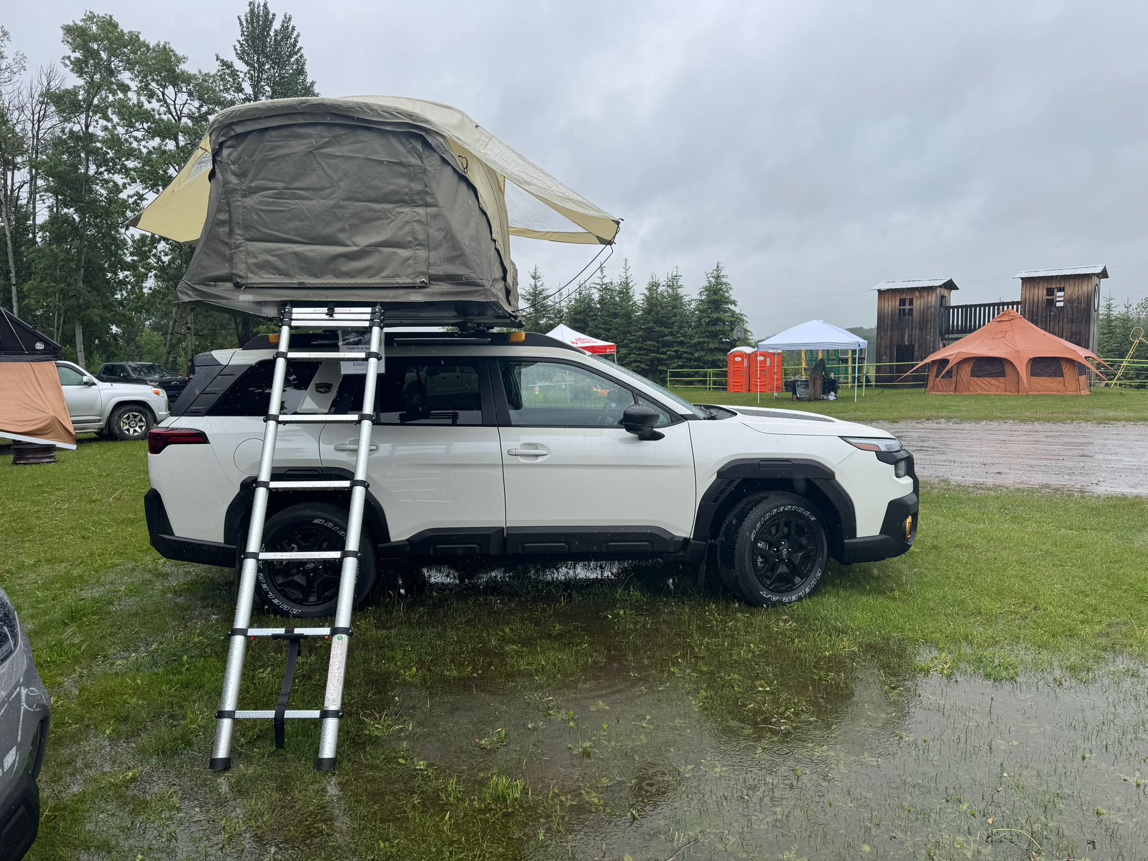 2026 Subaru Outback with an accessory car-top tent!